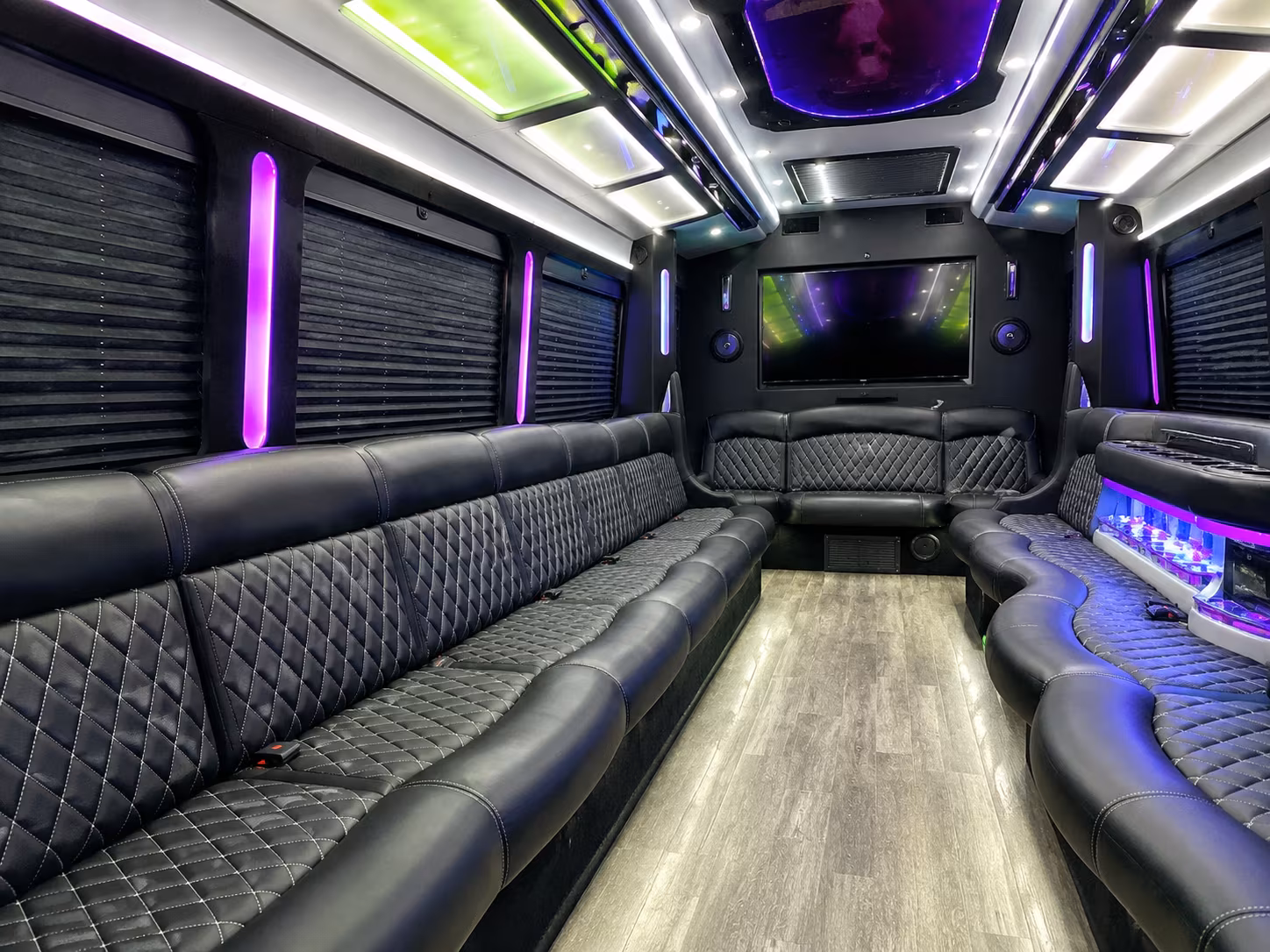 Dallas Concert & Music Festival Transportation party bus interior