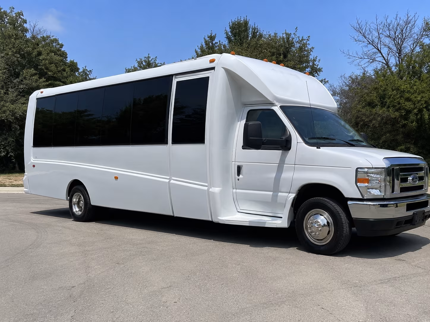 Dallas Private Event Transportation party bus exterior