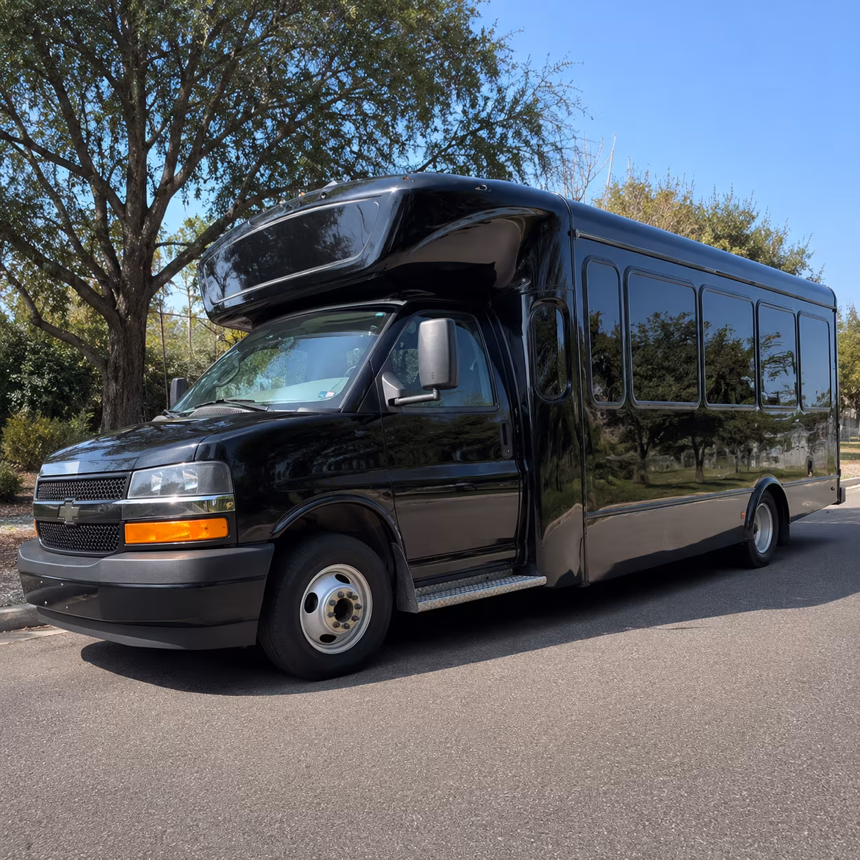 Dallas Prom & Homecoming Transportation party bus exterior