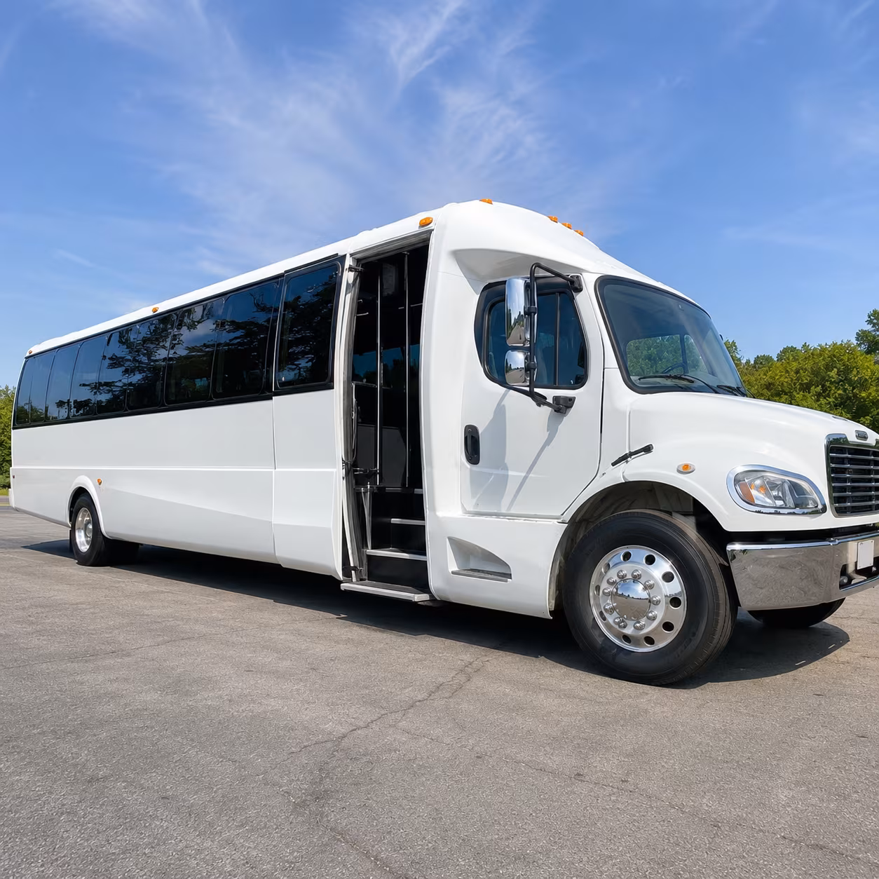 Dallas School Event Transportation party bus exterior
