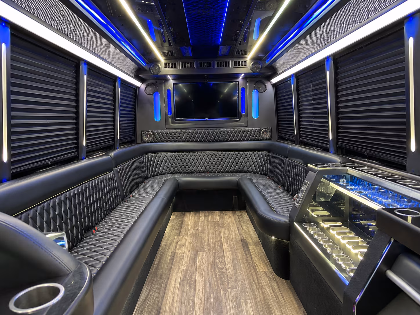 Dallas Wedding Transportation party bus exterior