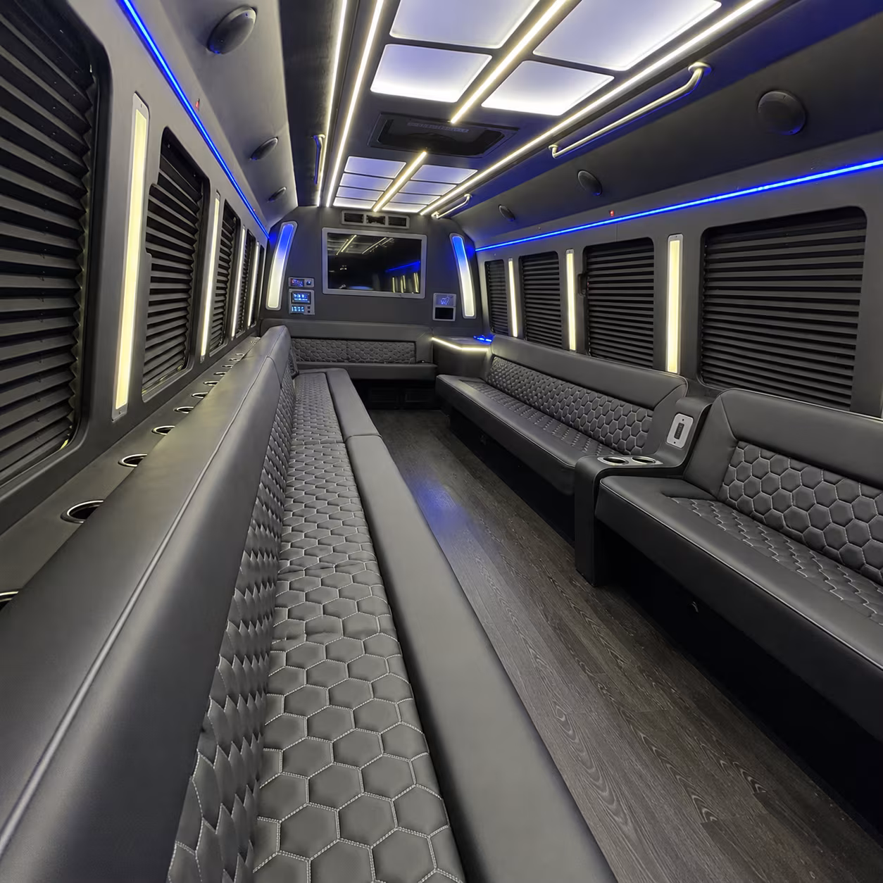 Dallas Wedding Transportation party bus exterior