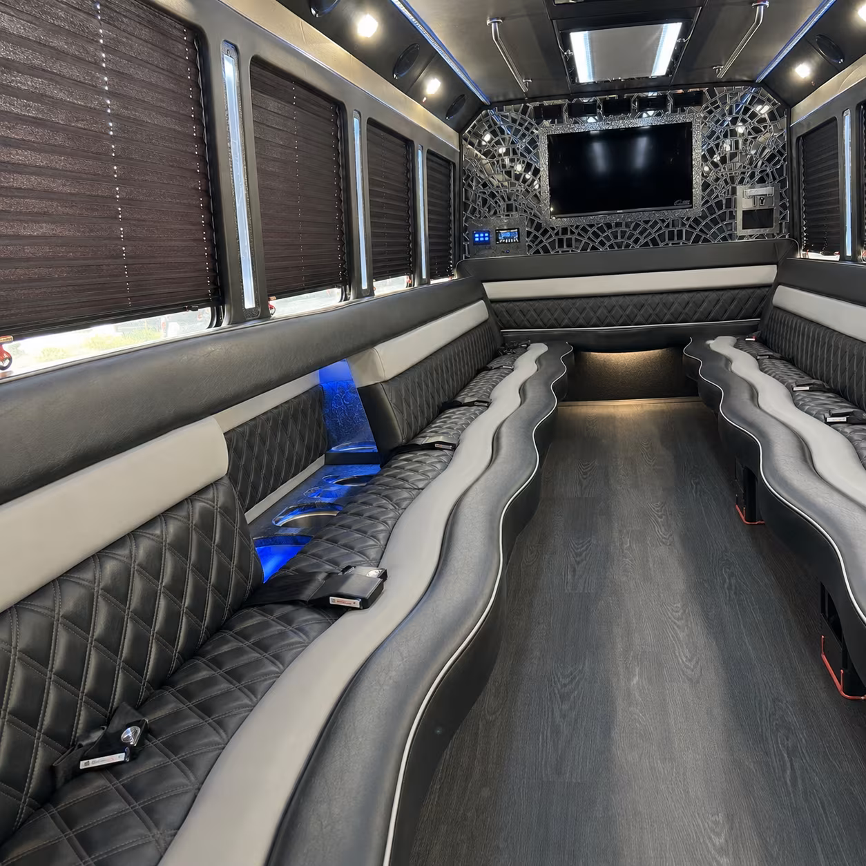 Dallas Wedding Transportation onboard seating