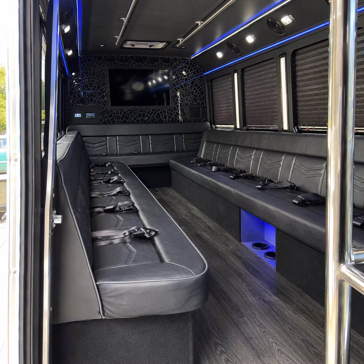 Dallas Wedding Transportation party bus exterior