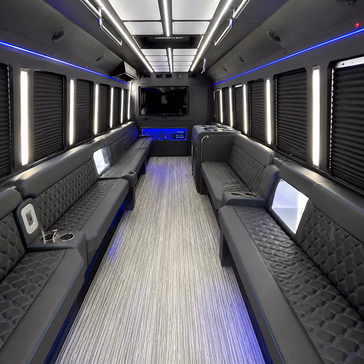Dallas Winery Tour & Pub Crawl Transportation party bus interior