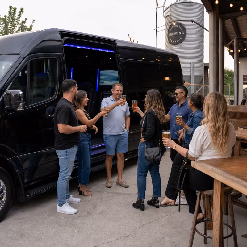 Dallas Winery & Brewery Tour Transportation fleet vehicle