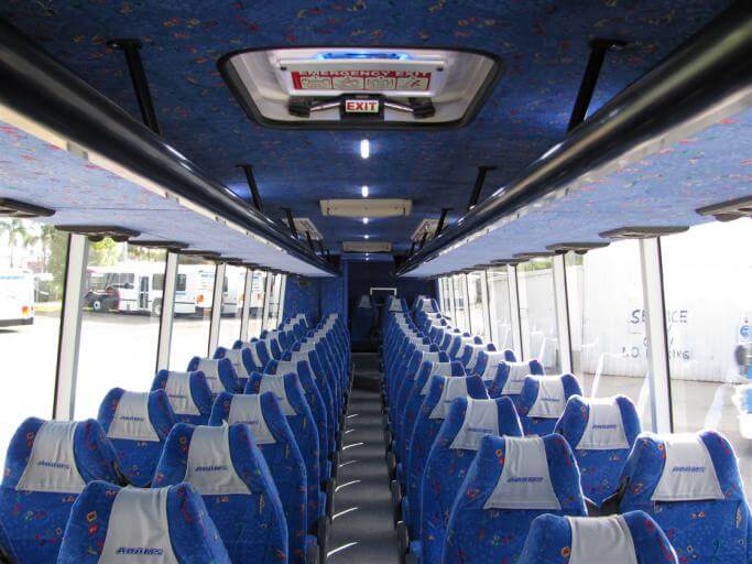 Allen 56 Passenger Charter Bus Interior