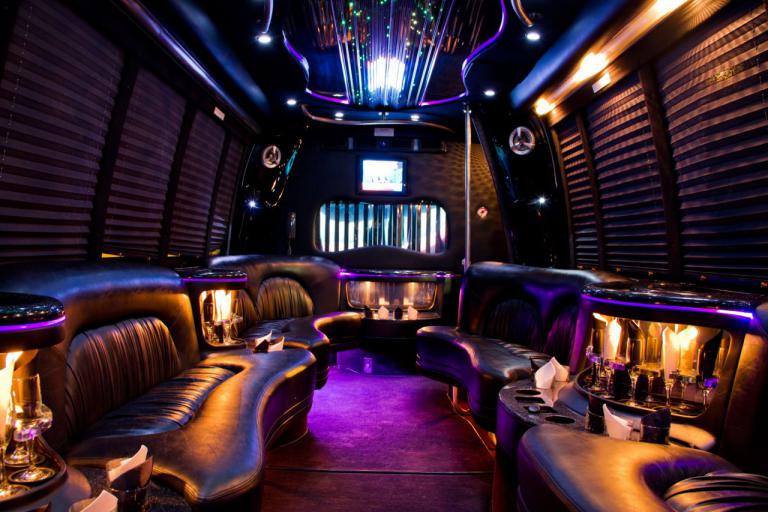 Wichita Falls 22 Passenger Party Bus Interior
