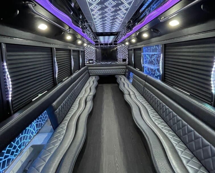 Atascocita 30 Passenger Party Bus White Interior