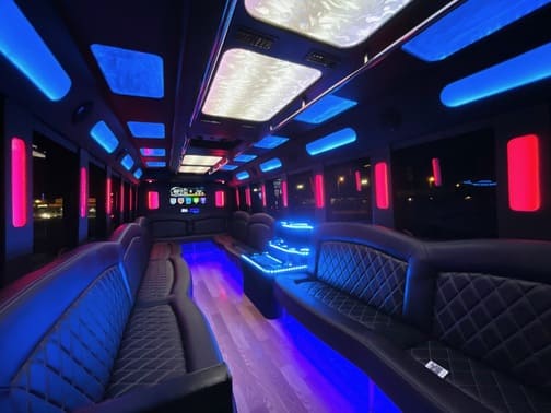 Odessa 35 Passenger Party Bus Interior