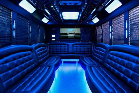 Atascocita 36 Passenger Party Bus Interior