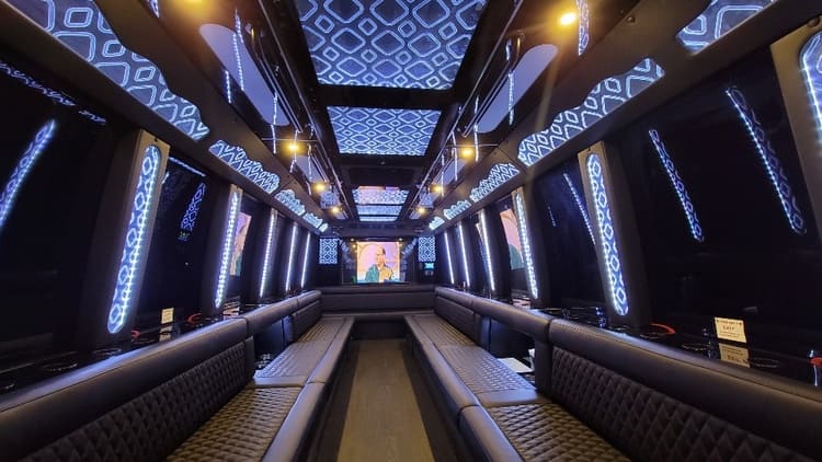Atascocita 40 Passenger Limo Bus Interior